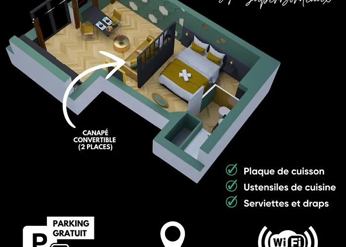 Appartement 1-bedroom With Parking, Netflix And High-speed Wi-fi