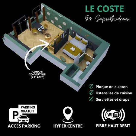 アパート Free Parking - Self Checkin - Wifi - Netflix - Center - Le Coste By Superbordeaux